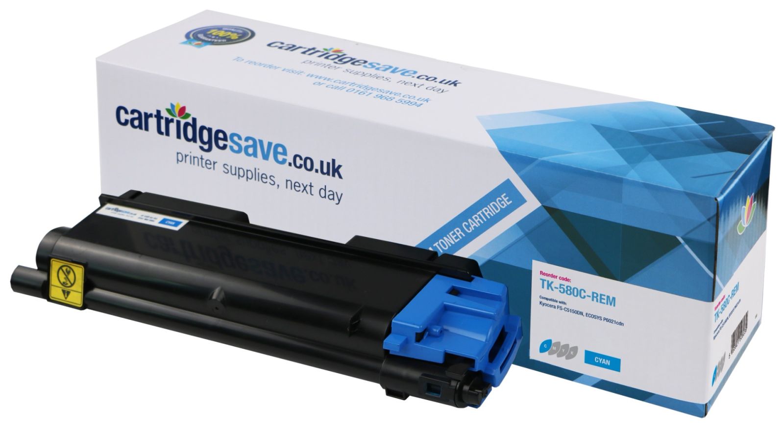 Compatible Kyocera TK-580C Cyan Toner Cartridge