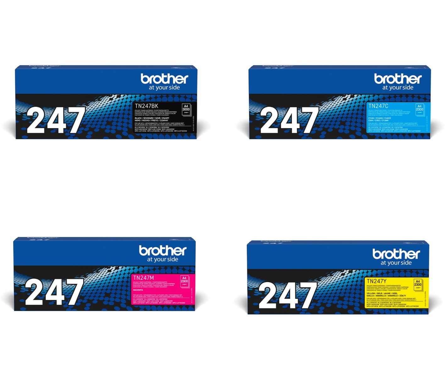 Brother TN-247 4 Colour Toner Cartridge Multipack