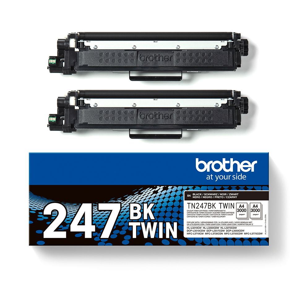 Brother TN-247BK High Capacity Black Toner Cartridge Twin Pack 