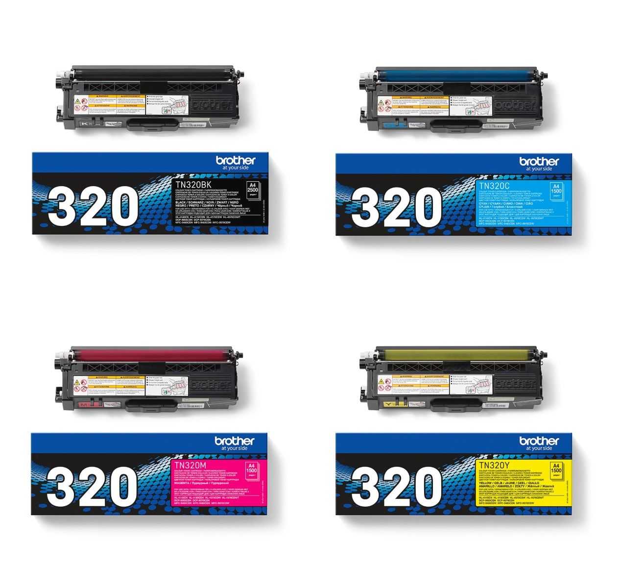 Brother TN-320 4 Colour Toner Cartridge Multipack