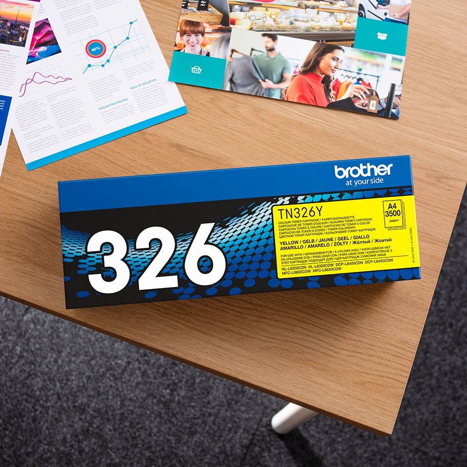 Brother TN-326Y High Capacity Yellow Toner Cartridge