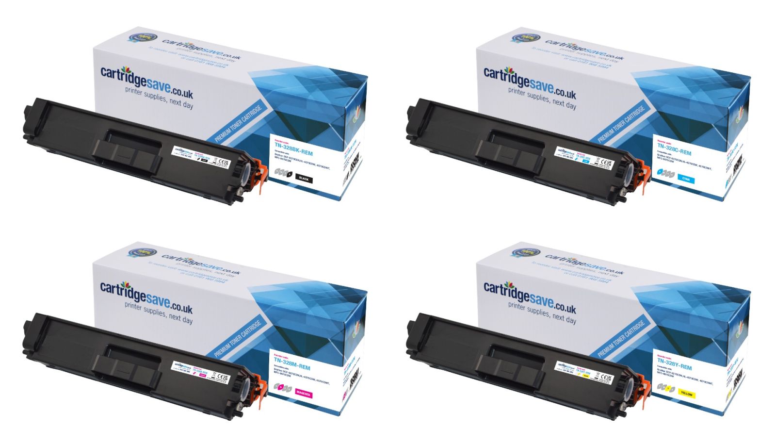 Compatible Brother TN-328 Extra High Capacity 4 Colour Toner Cartridge Multipack