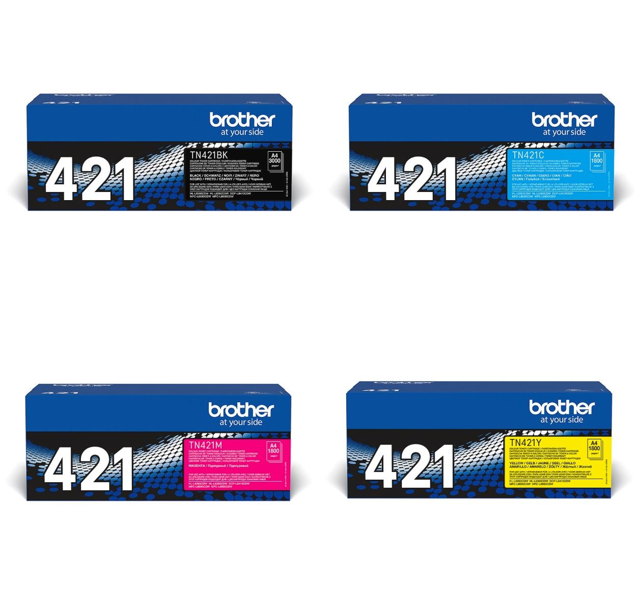 Brother TN-421 4 Colour Toner Cartridge Multipack