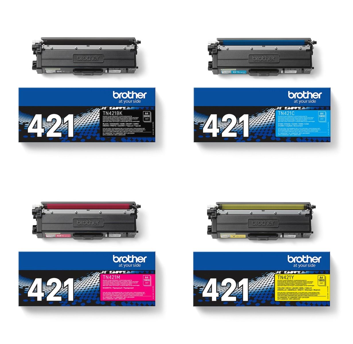 Brother TN-421 4 Colour Toner Cartridge Multipack