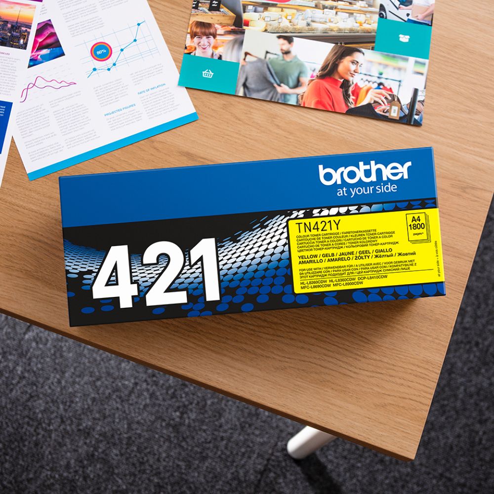 Brother TN-421Y Yellow Toner Cartridge