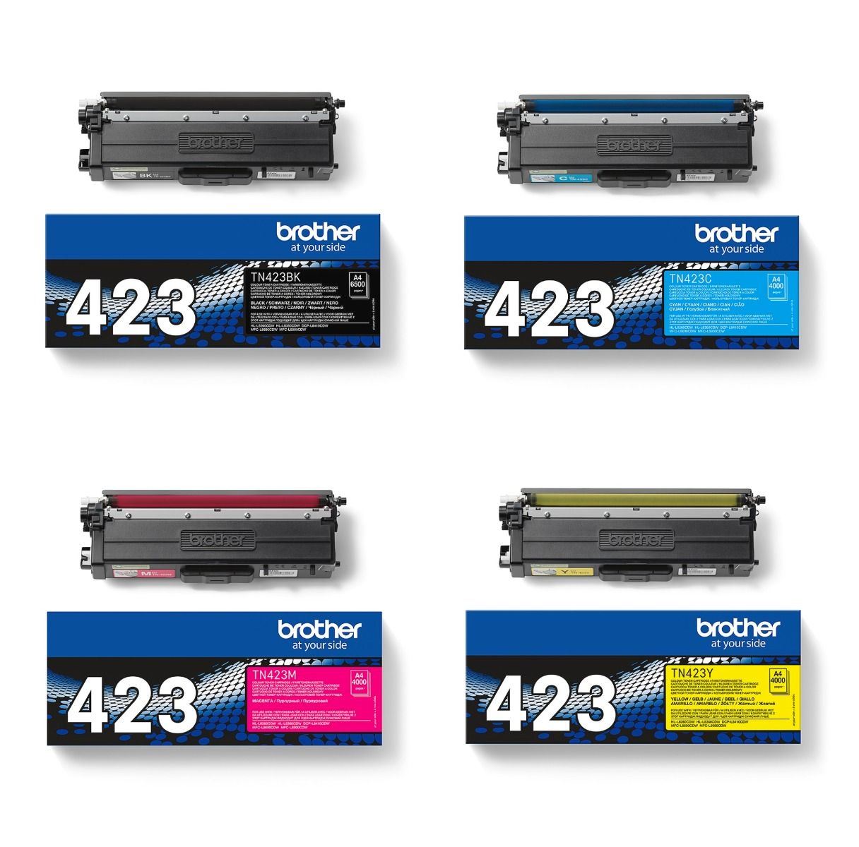 Brother TN-423 High Capacity 4 Colour Toner Cartridge Multipack