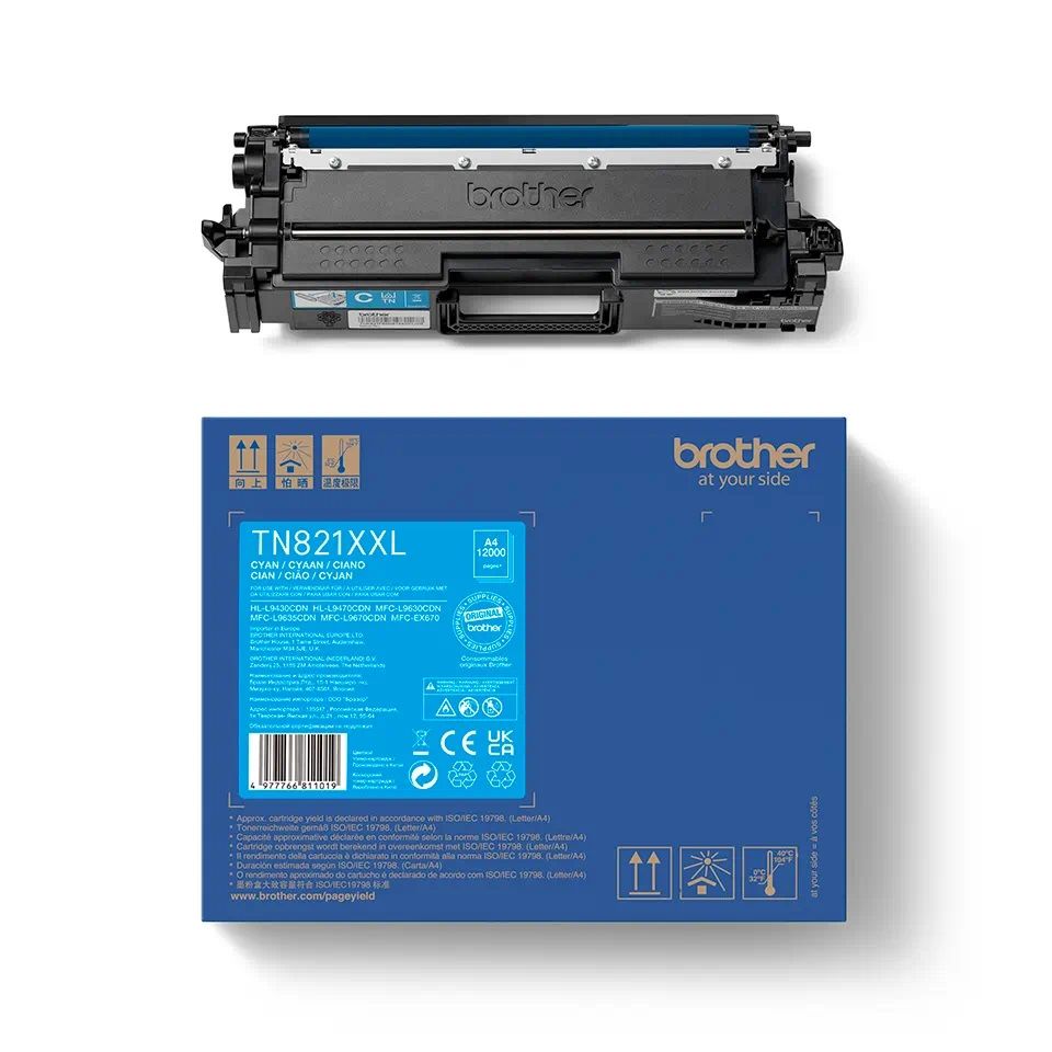 Brother TN-821XXLC High Capacity Cyan Toner Cartridge