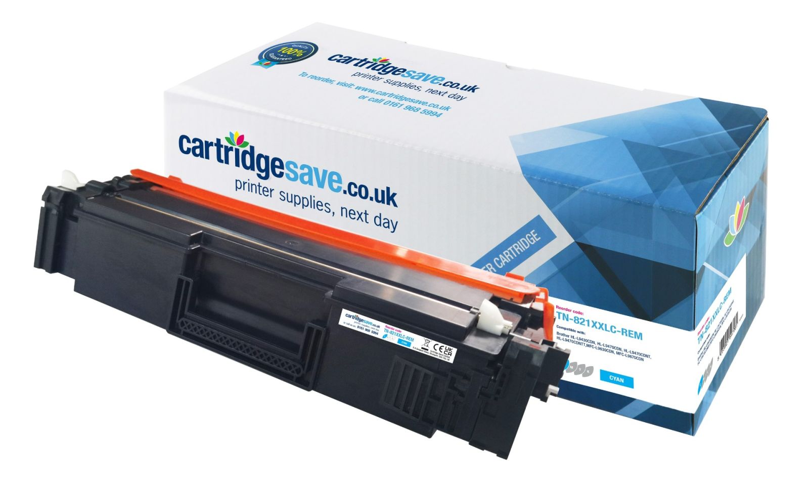 Compatible Brother TN-821XXLC High Capacity Cyan Toner Cartridge