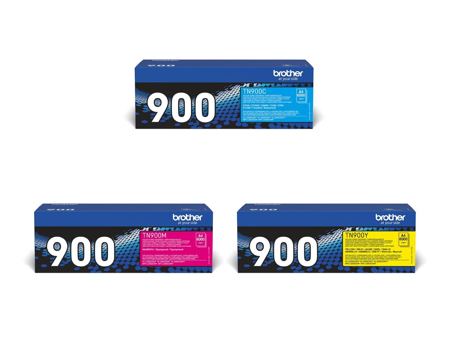 Brother TN-900 3 Colour Toner Cartridge Multipack