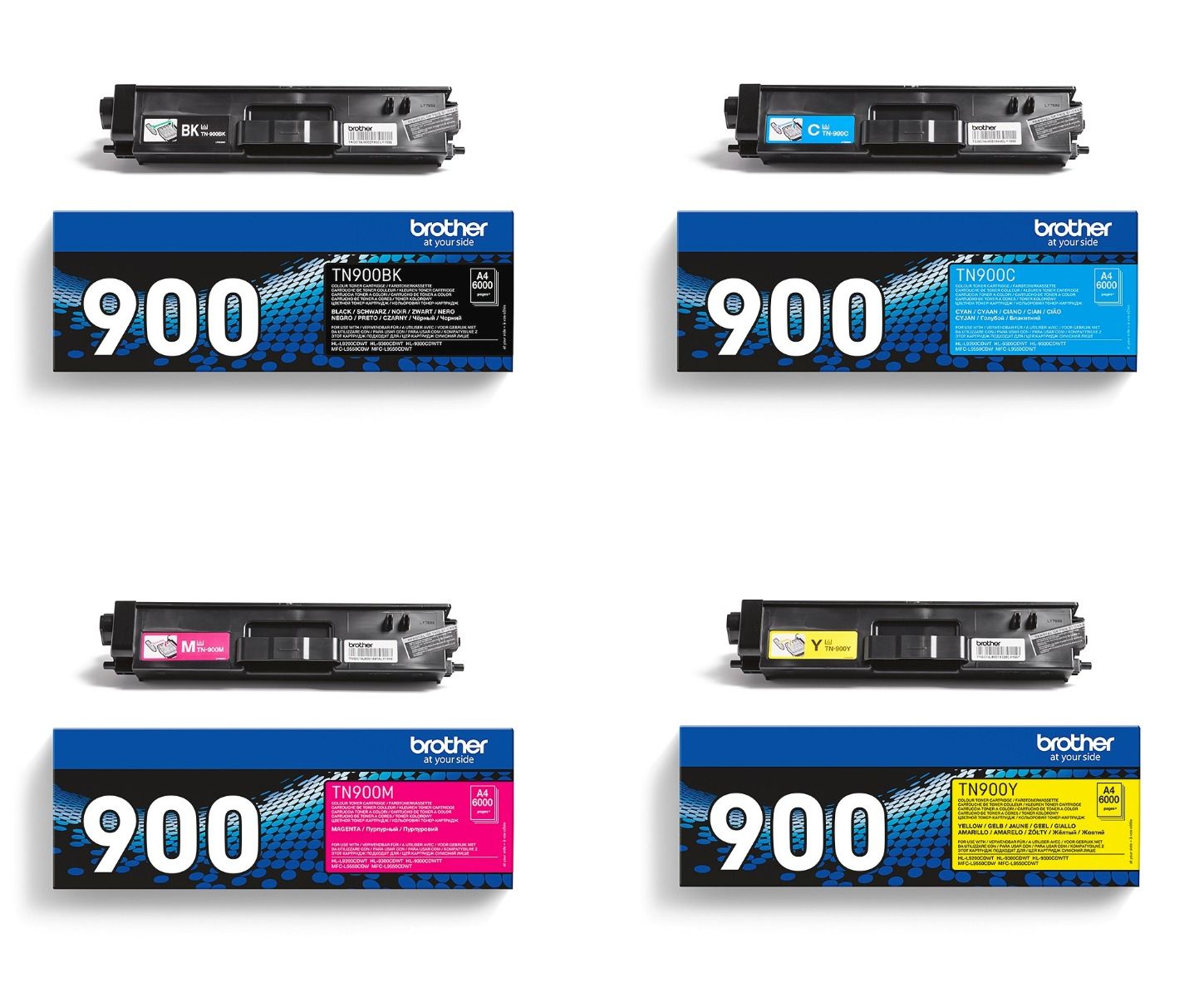 Brother TN-900 4 Colour Toner Cartridge Multipack