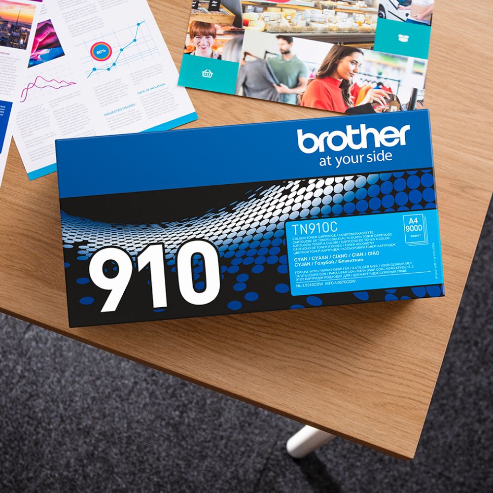 Brother TN-910C High Capacity Cyan Toner Cartridge