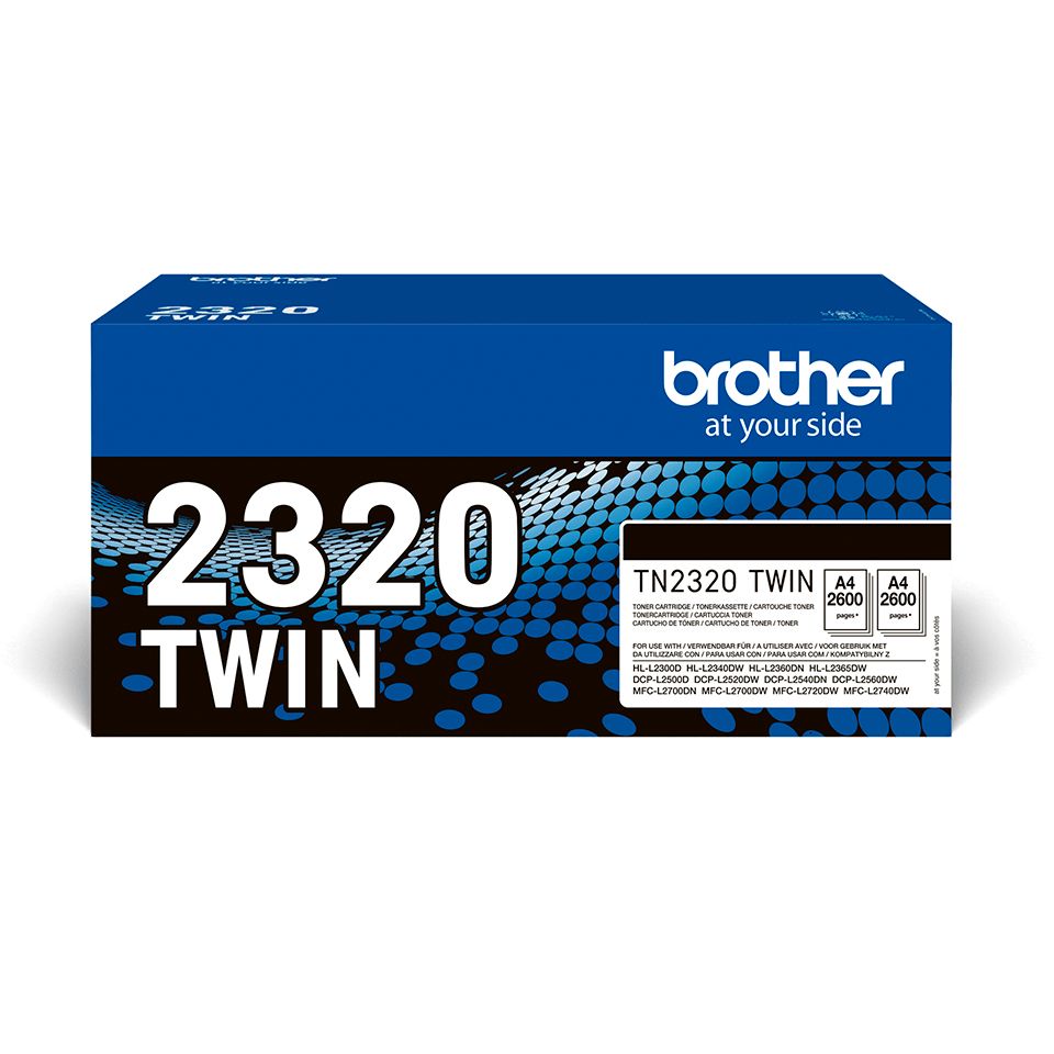 Brother TN2320 High Capacity Black Toner Cartridge Twin Pack 