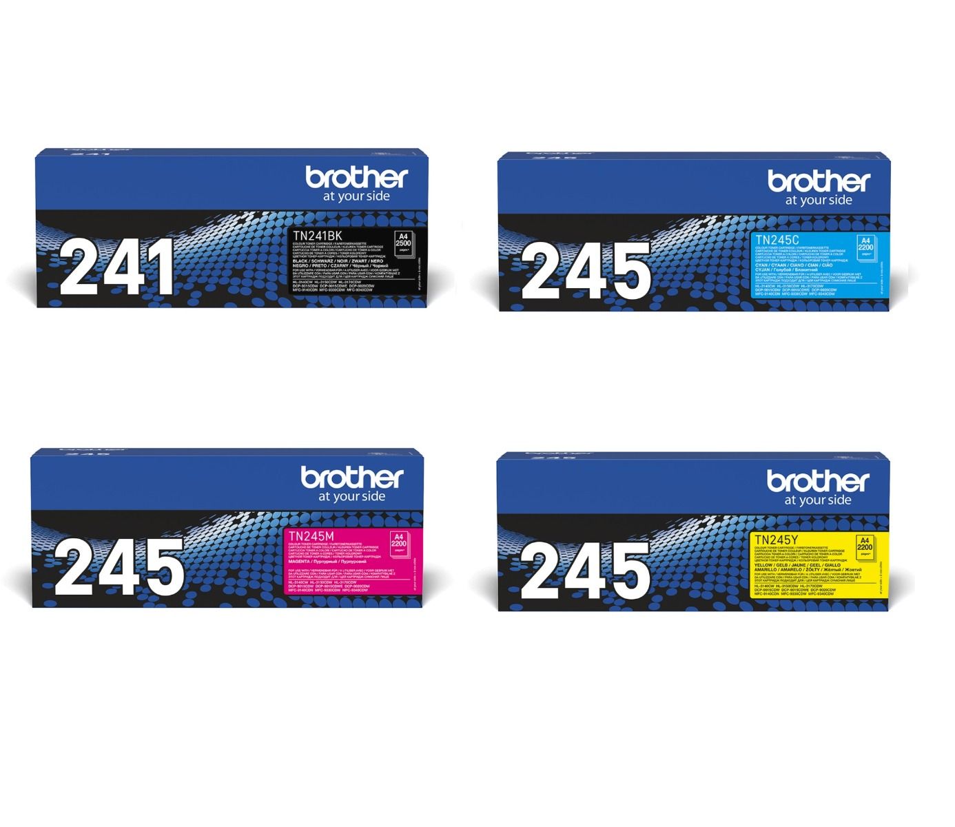 Brother TN-241 / TN-245 4 Colour Toner Cartridge Multipack 