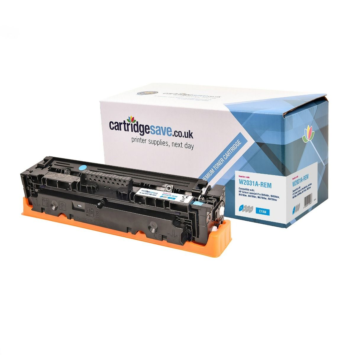 Compatible Cyan HP 415A Toner Cartridge (Replaces W2031A Laser Printer Cartridge)