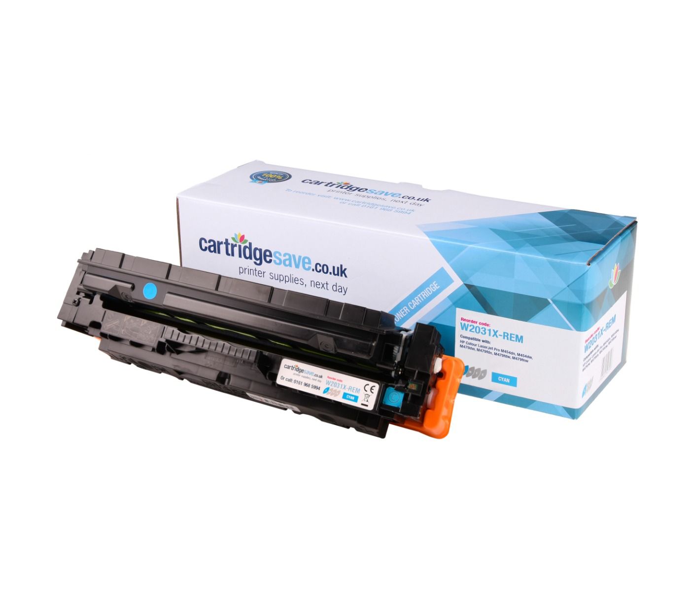 Compatible Cyan High Capacity HP 415X Toner Cartridge - (HP W2031X)