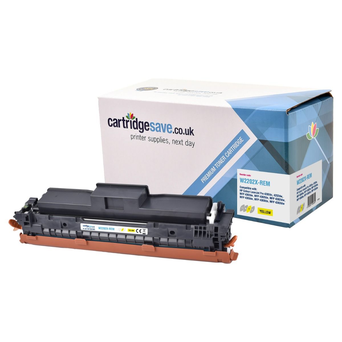 Compatible HP 220X High Capacity Yellow Toner Cartridge - (W2202X)