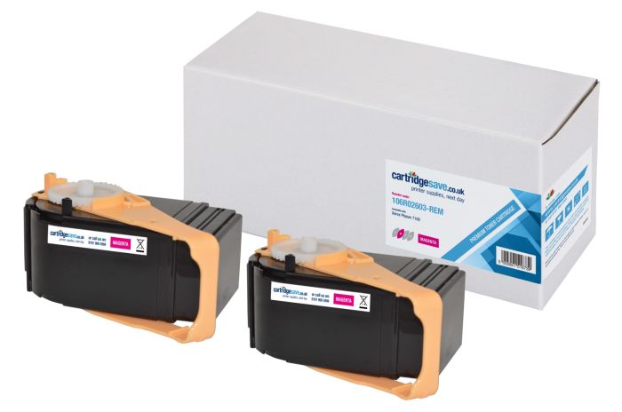 Compatible Xerox 106R02603 Magenta Toner Cartridge Twin Pack