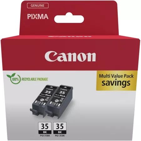 Canon PGI-35BK Black Ink Cartridge Twin Pack - (1509B012)