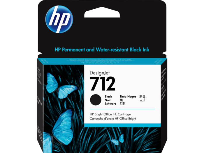 HP 712 High Capacity Black Ink Cartridge (3ED71A)