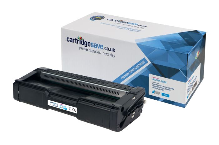 Compatible Ricoh 407544 Cyan Toner Cartridge