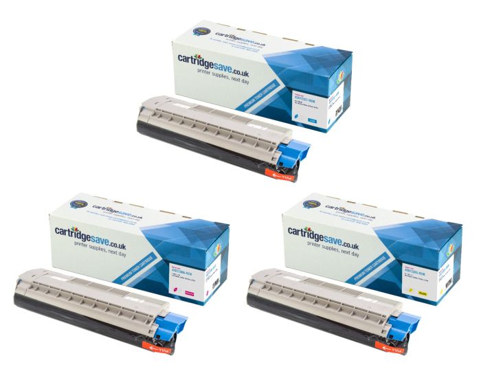 Compatible OKI 4387230 3 Colour Toner Cartridge Multipack