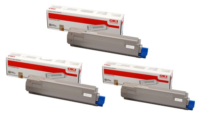 Oki 4464300 3 Colour Toner Cartridge Multipack