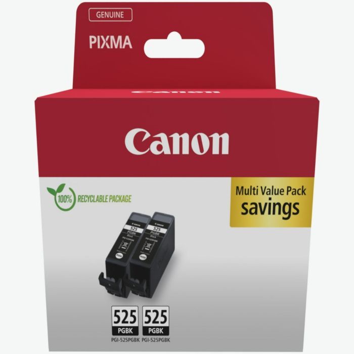 Canon PGI-525PGBK Black Ink Cartridge Twin Pack - (4529B006AA)