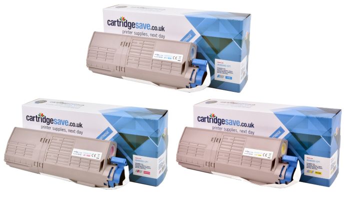 Compatible Oki 4649040 3 Colour Toner Cartridge Multipack