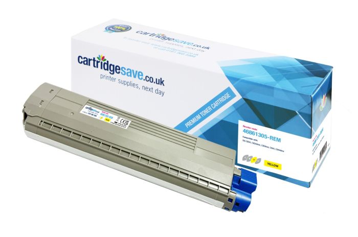 Compatible OKI 46861305 High Capacity Yellow Toner Cartridge