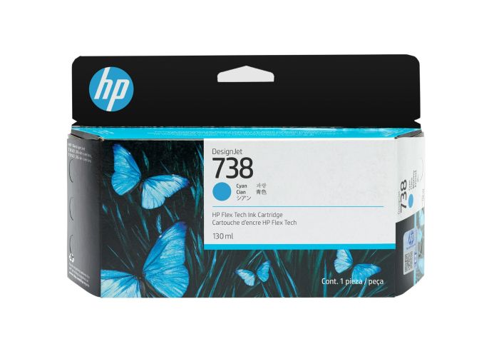 HP 738 Cyan Ink Cartridge - (498N5A)