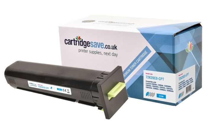 Compatible Lexmark 72K20C0 Cyan Toner Cartridge