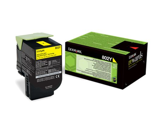 Lexmark 802Y Yellow Return Program Toner Cartridge - (80C20Y0)