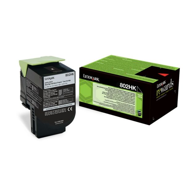 Lexmark 802HK High Capacity Black Return Program Toner Cartridge - (80C2HK0)