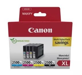 Canon PGI-2500XL 4 Colour High Capacity Ink Cartridge Multipack (9254B004AA)