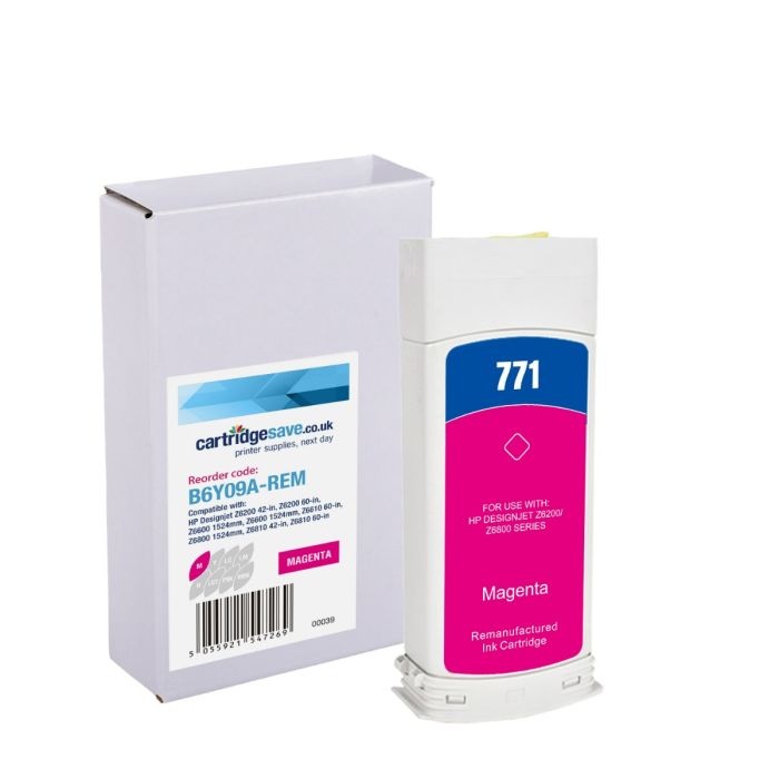 Compatible HP 771C Magenta Ink Cartridge - (B6Y09A)