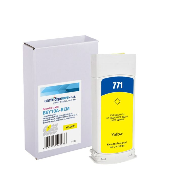 Compatible HP 771C Yellow Ink Cartridge - (B6Y10A)