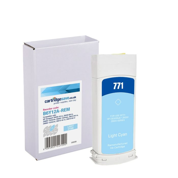 Compatible HP 771C Light Cyan Ink Cartridge - (B6Y12A)