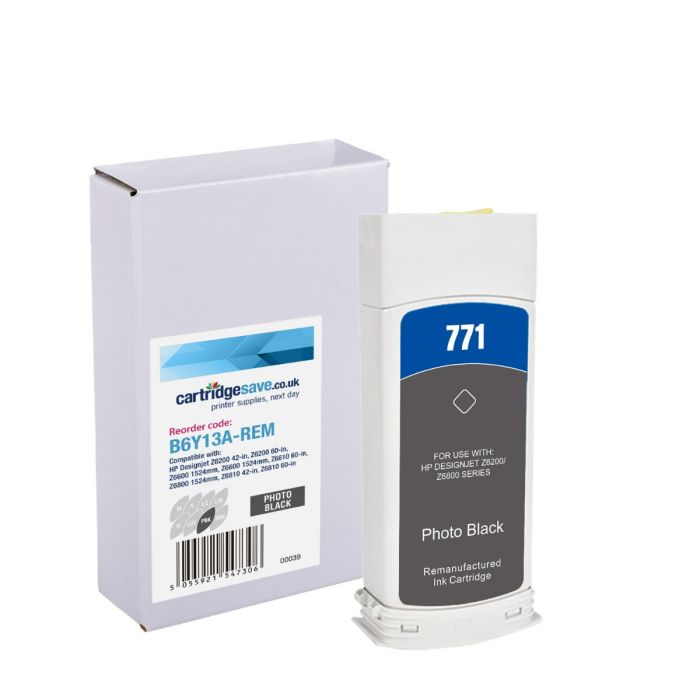 Compatible HP 771C Photo Black Ink Cartridge - (B6Y13A)