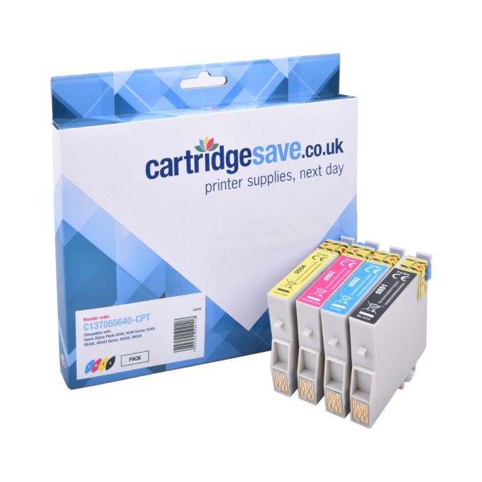 Compatible Epson T0556 Multipack 4-Colour Ink Cartridge Multipack - (C13T055640 Duck)