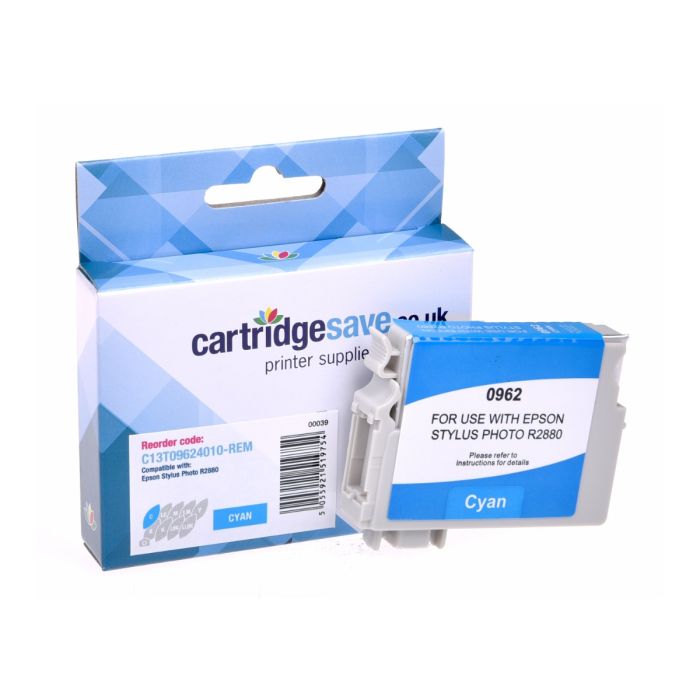 Compatible Epson T0962 Cyan Ink Cartridge - (C13T096240 Husky)