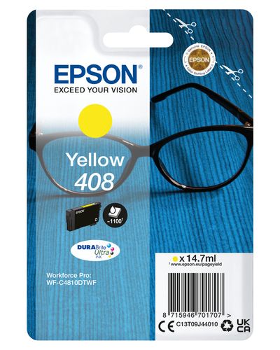 Epson DURABrite Ultra 408 Yellow Ink Cartridge - (C13T09J44010)