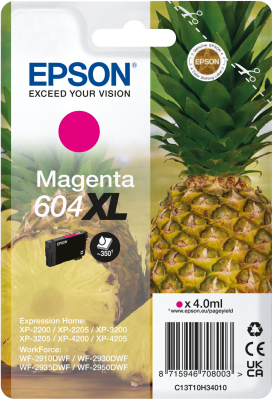 Epson 604XL High Capacity Magenta Ink Cartridge - (C13T10H34010 Pineapple)