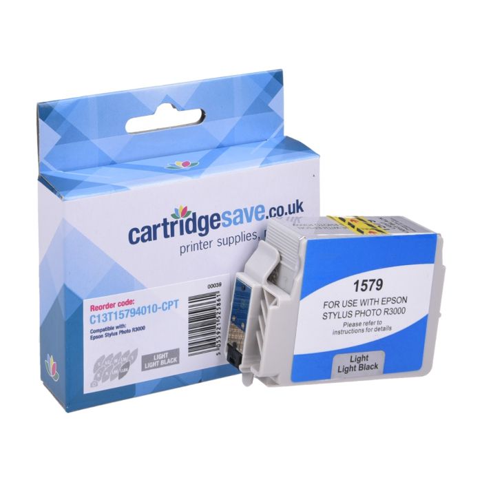 Compatible Epson T1579 Light Light Black Ink Cartridge - (C13T157940 Turtle)