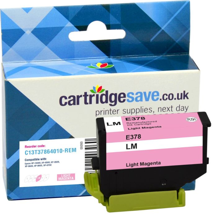 Compatible Epson 378 Light Magenta Ink Cartridge - (T3786 Squirrel)