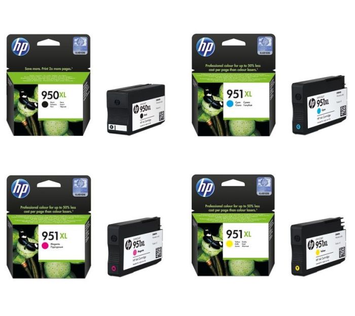 HP 950XL / 951XL High Capacity 4 Colour Ink Cartridge Multipack (C2P43AE)