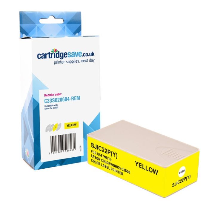 Compatible Epson SJIC22P(Y) Yellow Ink Cartridge - (C33S020604)