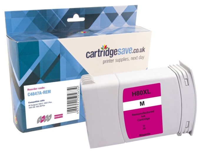 Compatible HP 80 High Capacity Magenta Printer Cartridge - (C4847A)