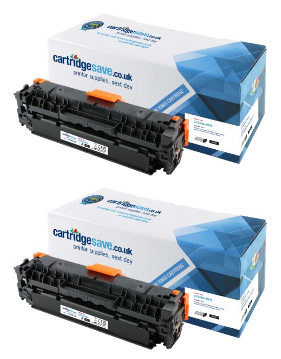 Compatible HP 304A Black Toner Cartridge Twin pack (CC530AD)