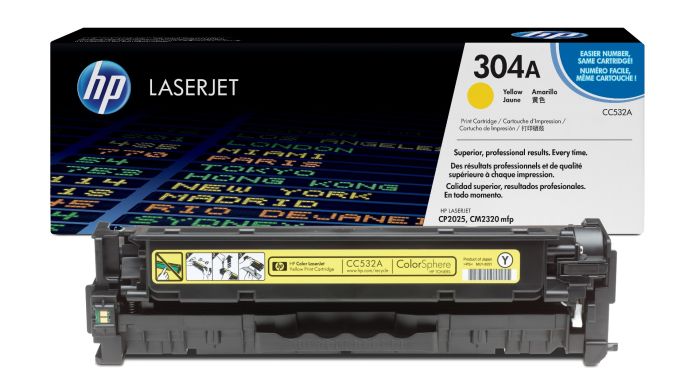 HP 304A Yellow Toner Cartridge - (CC532A)