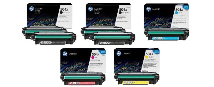 HP 504A 5 Colour Toner Cartridge Multipack